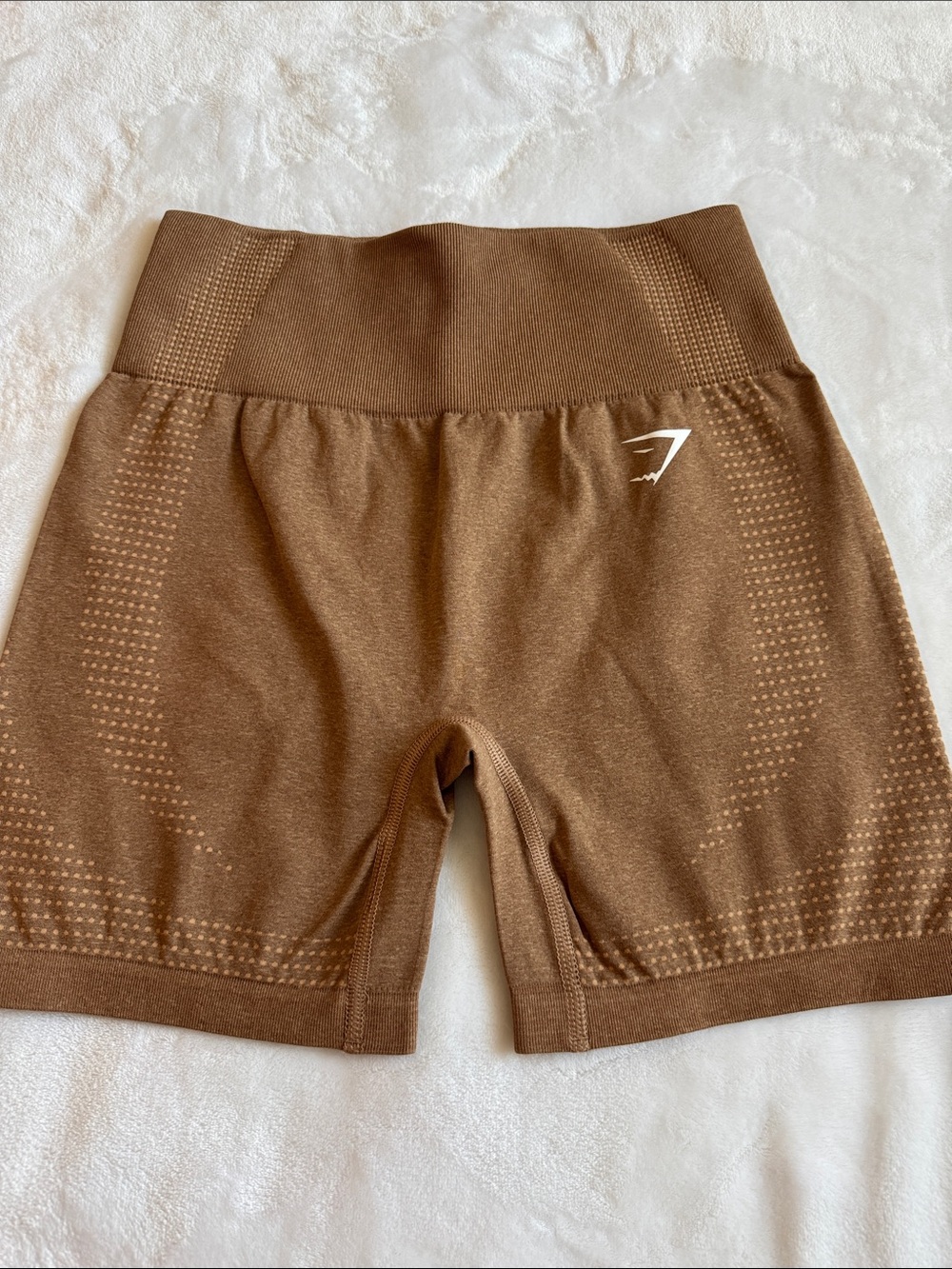 Gymshark Brown Seamless High-Waist Bike Shorts